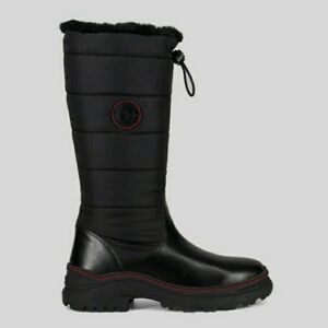 NEW Aquatherm Canada Adie black leather quilted tall winter boots 7